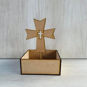 Caja con cruz/centro de mesa