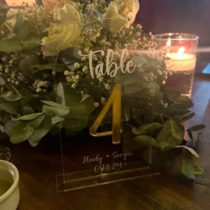 Table number para bodas