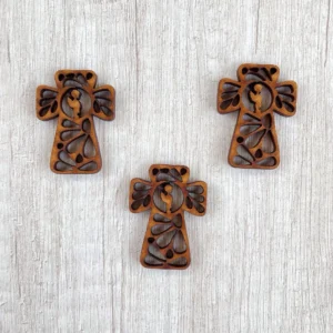 Niño ángel en cruz calado