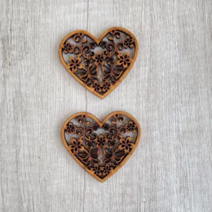 Corazones con flores