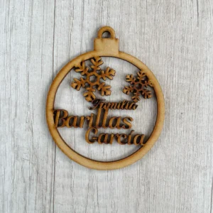 Esfera para árbol con apellidos