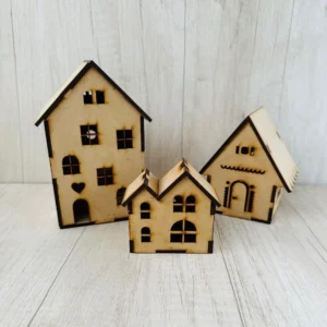 Set de casitas navideñas