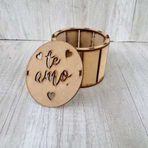 Caja circular “te amo” #1