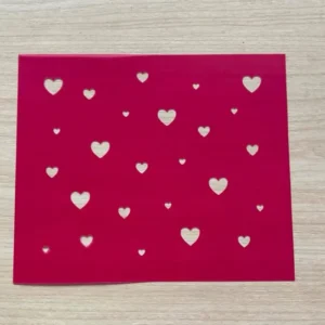 stencil corazones 3 tamaños