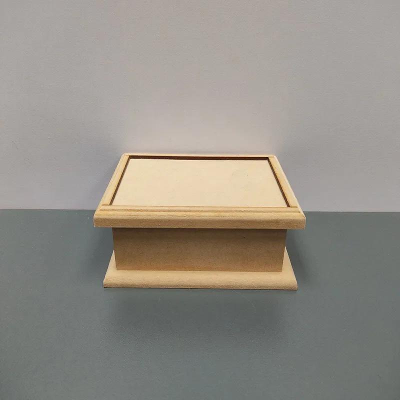 caja de té de 4 tapa con borde