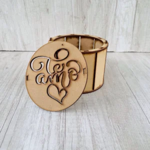 Caja circular “te amo” No.2