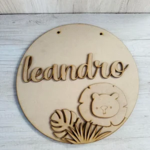 Rótulo león con nombre