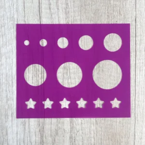 stencil círculos y estrellas