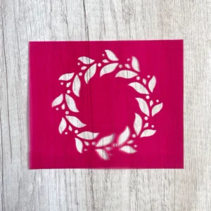 stencil corona navideña