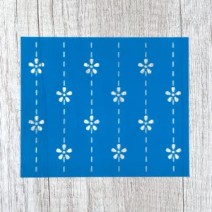 Stencil flor/linea punteada