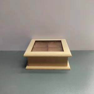 caja de té de 4 tapa con acrílico