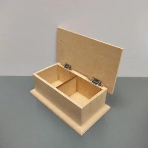 caja de té de 2 tapa lisa
