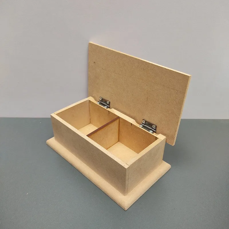 caja de té de 2 tapa lisa