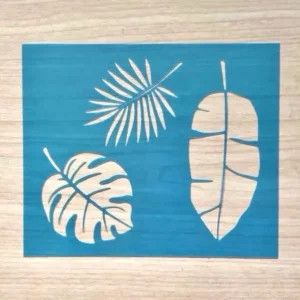 stencil hojas individuales